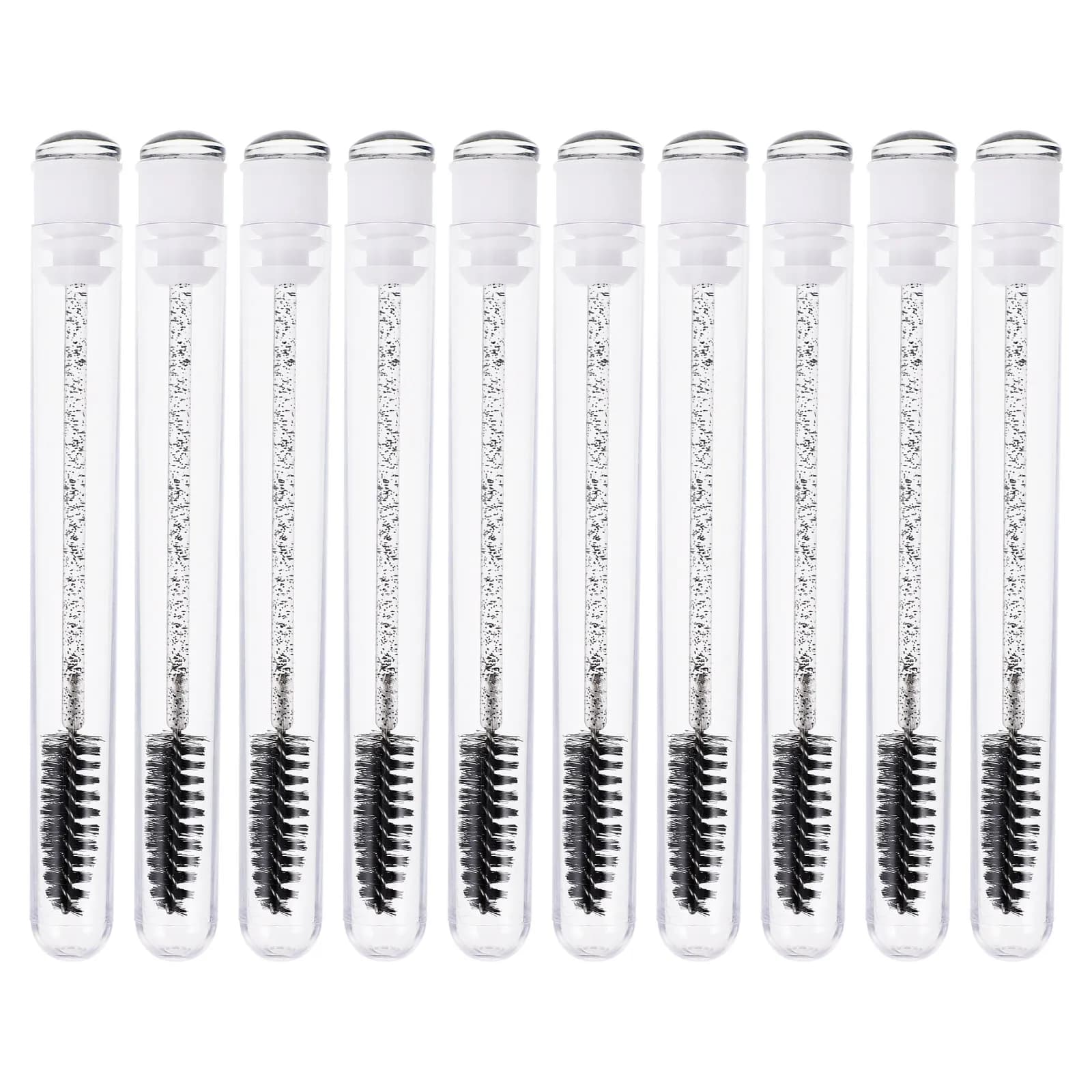 10 spazzolini monouso per ciglia, strumento per il trucco da donna, applicatori portatili per mascara, applicatori femminili monouso, leggeri