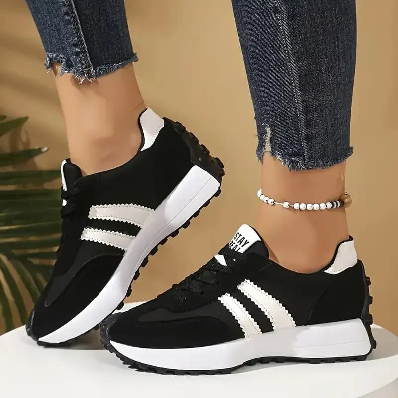 Scarpe da ginnastica da donna Scarpe casual con fondo spesso alla moda Scarpe vulcanizzate con plateau Scarpe sportive con zeppa Scarpe da allenamento Tenis da donna