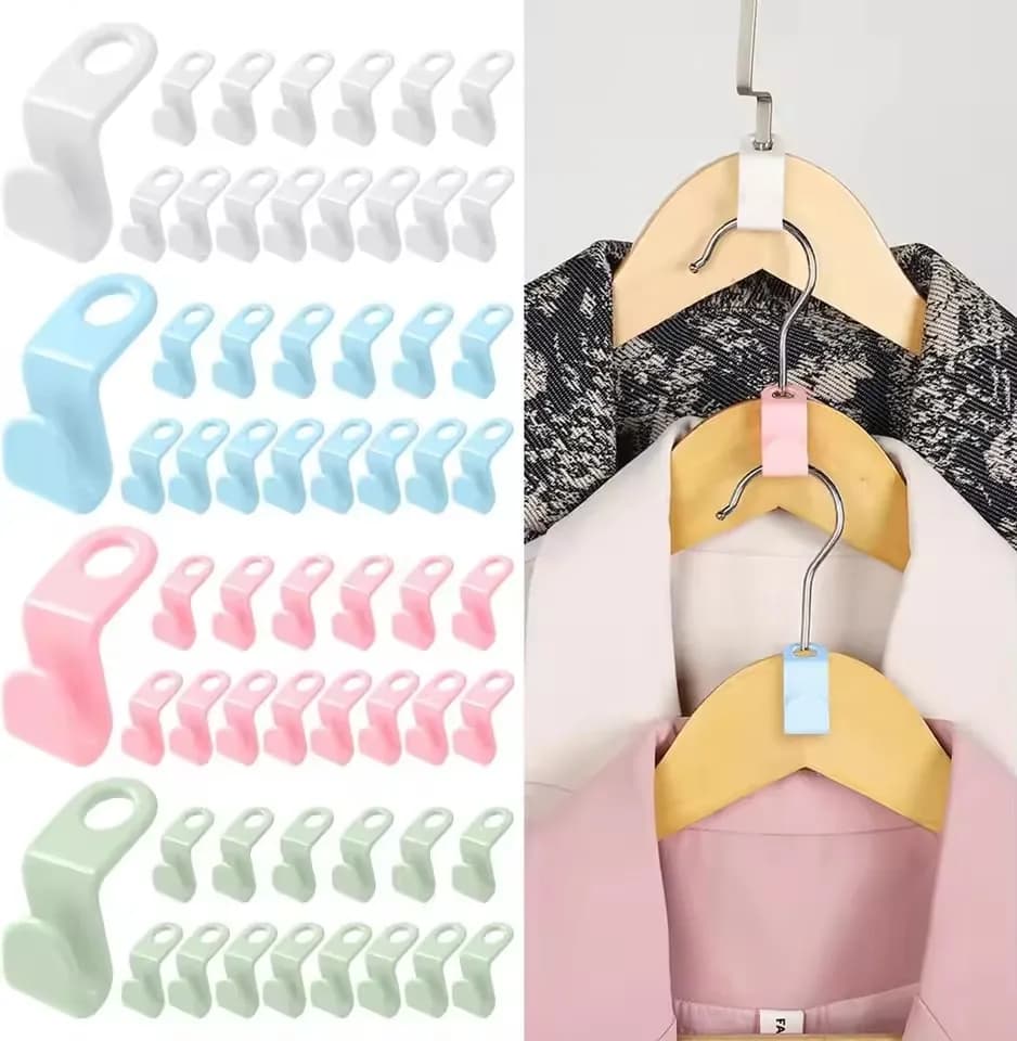 Ganci appendiabiti per guardaroba Organizzatore Connect Gancio appendiabiti salvaspazio per camera da letto in plastica a cascata multifunzione