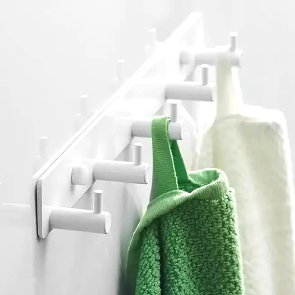 Clothes Hook Self-adhesive Wall Hooks Towels Hooks for Bathroom Hangers Back Door Hook for Clothes Kitchen Home Organization
