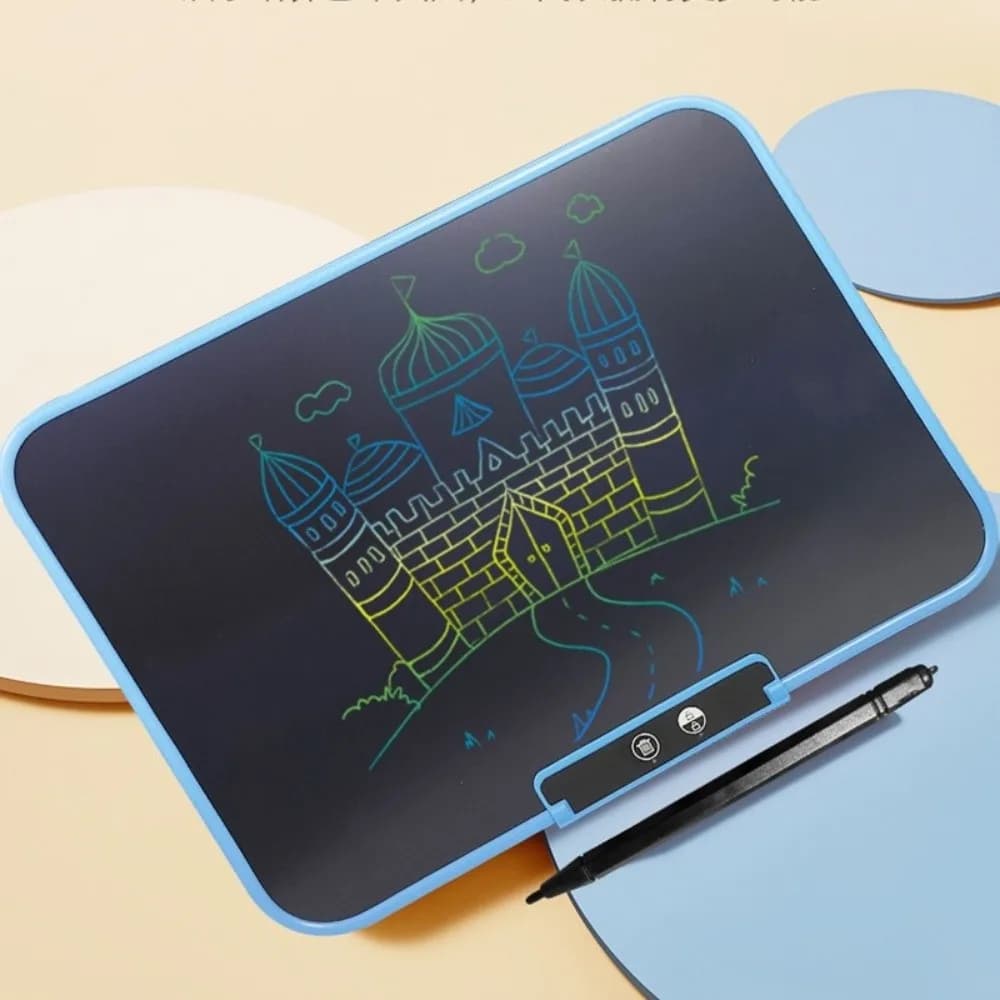 12/16 pollici con pennello LCD tavoletta da scrittura cavo di ricarica cancellabile tavolo da disegno per bambini apprendimento lavagna graffiti