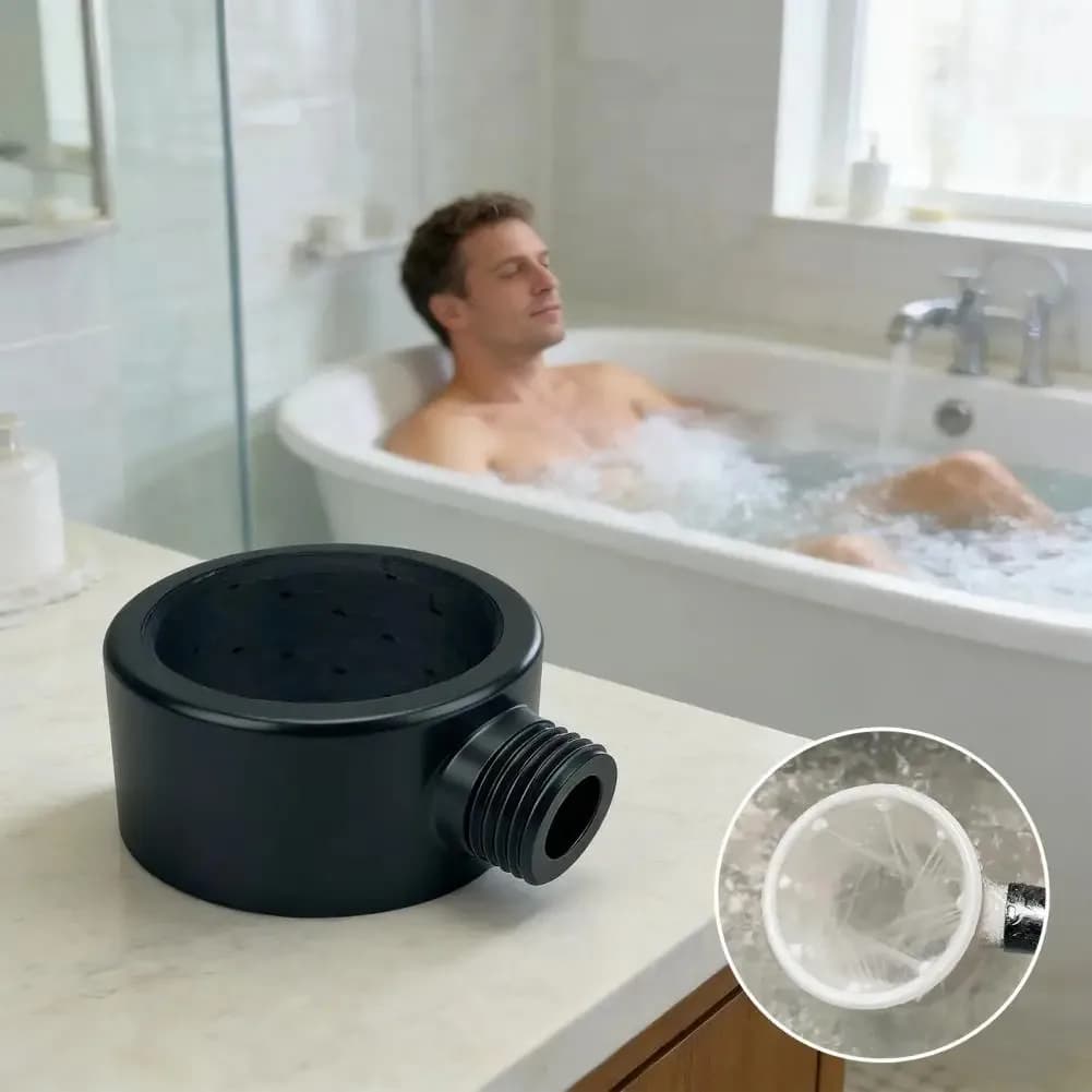 Soffione Doccia Potente con Idromassaggio a 360 Gradi, Ugello a Spirale per Pulizia Completa