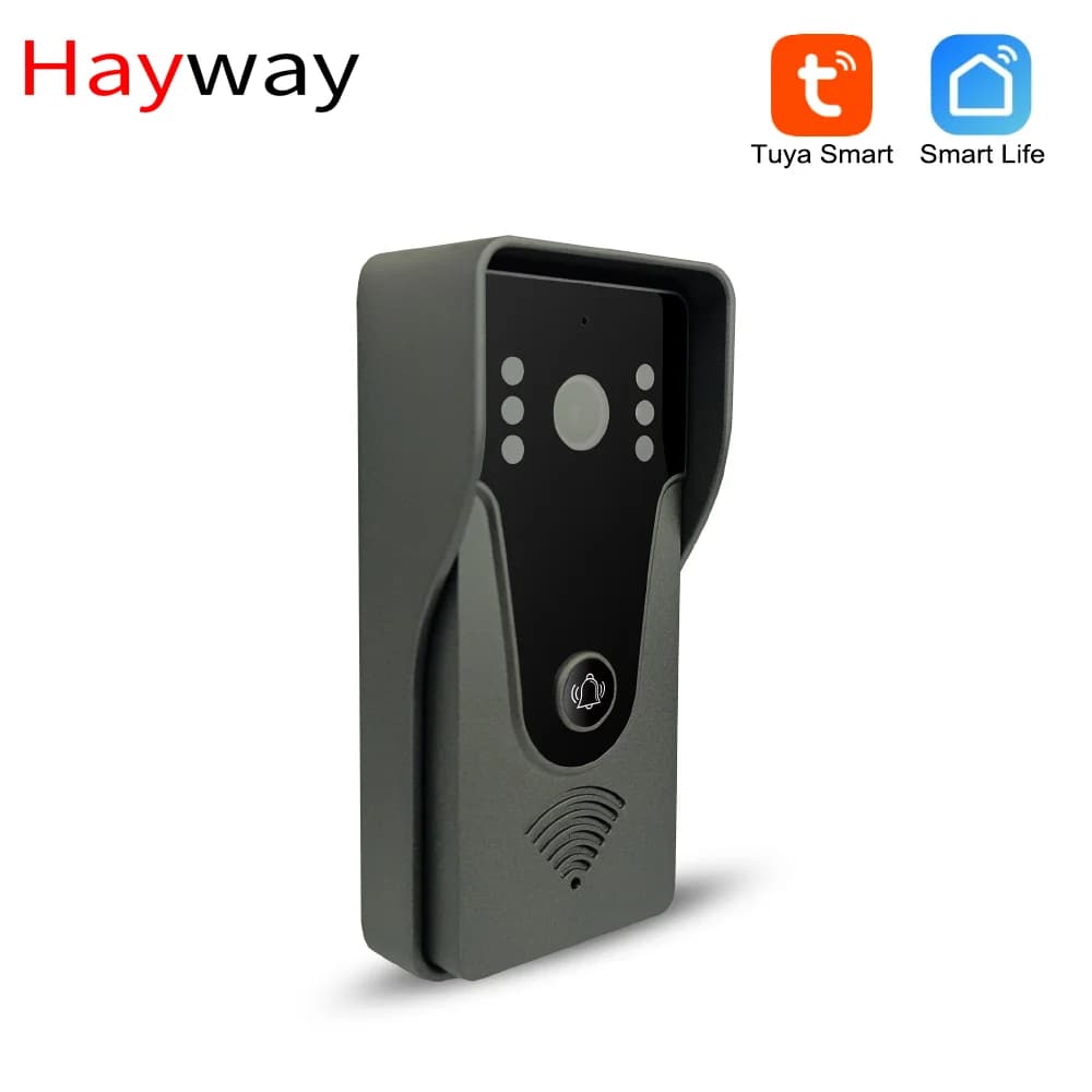 Hayway Pannello di chiamata videocitofonico a 4 fili 1080P Campanello per porta esterno IP65 Impermeabile 110 ° Obiettivo grandangolare Visione notturna IR