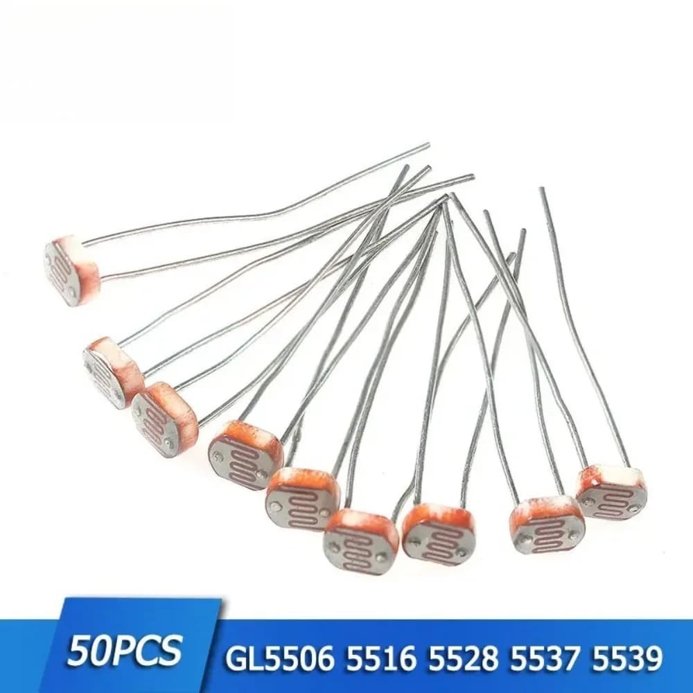50PCS LDR Photo Light-sensitive resistance Photoelectric resistance 5506 5516 5528 5537 5539 For Arduino FAI DA TE