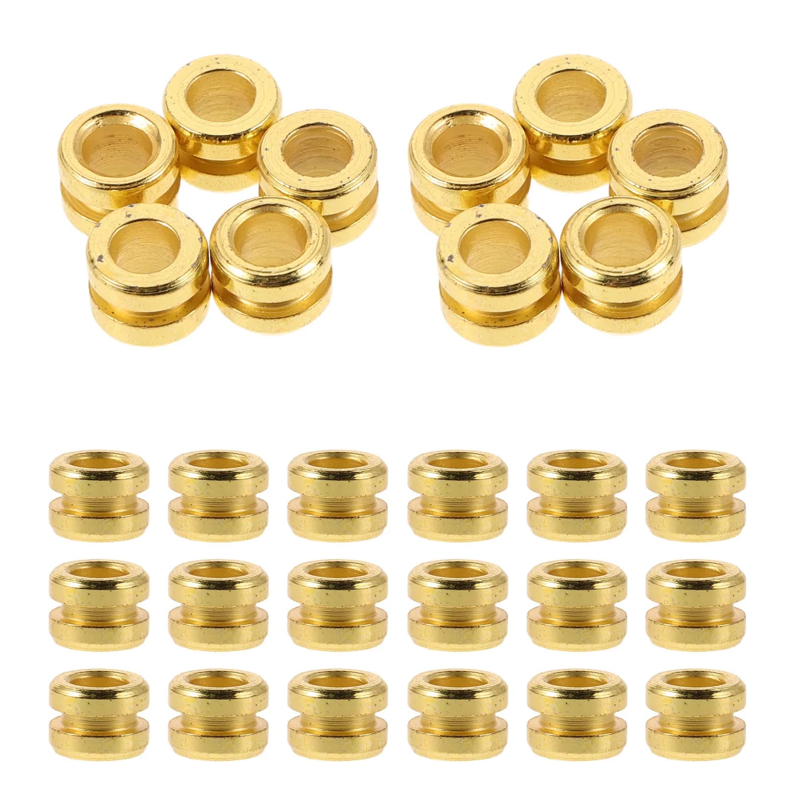 50 Pezzi Perline Metalliche per Corde di Chitarra Acustica, Folk, Classica, Ukulele, Perline di Precisione per Ponticello, Regolazione Corde Chitarra