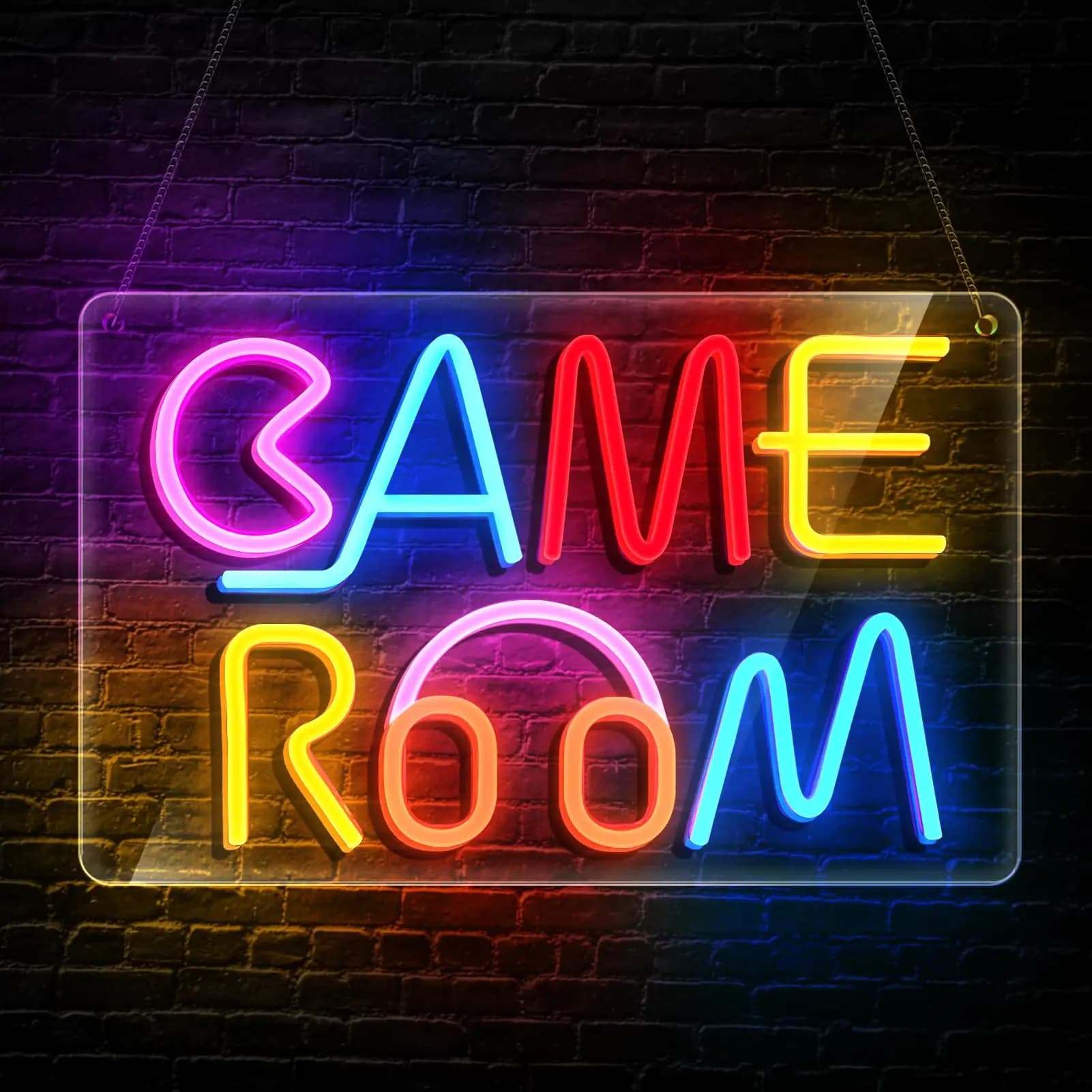GAME ROOM Insegna al neon LED Dimmerabile Zona di gioco Sala Birra Bar Man Cave Camera da letto Home Art Gaming Neon Light Sign