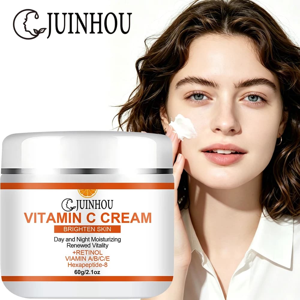 JUINHOU Face Serum Vitamin C Retinol Brightening Hydrating Supple Elastic Reduces Look of Aging Even Skin Tone Daily Facial Care