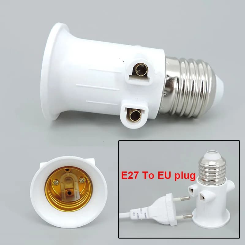 AC 110 V 240 V 4A E27 Alimentazione Lampadina LED Base della lampada Presa a Spina UE Adattatore Luce di Illuminazione Supporto Connettore Vite Spina di Conversione