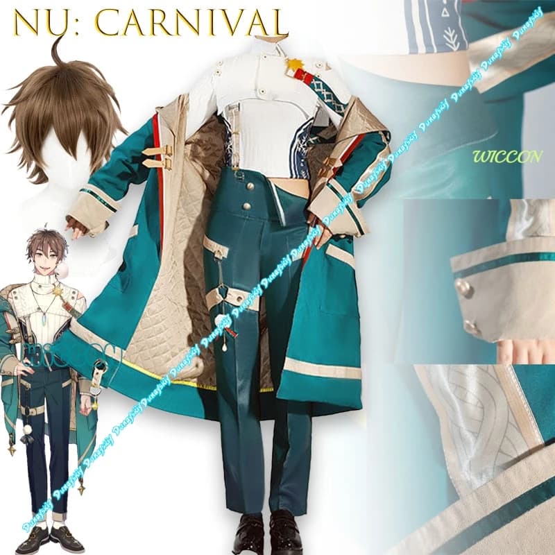 Nu Carnival Eiden Holy Night Light Cosplay Dress Bianco con Rifiniture Starlight, Abito Lungo Trasparente Etereo da Fata Principessa per Feste