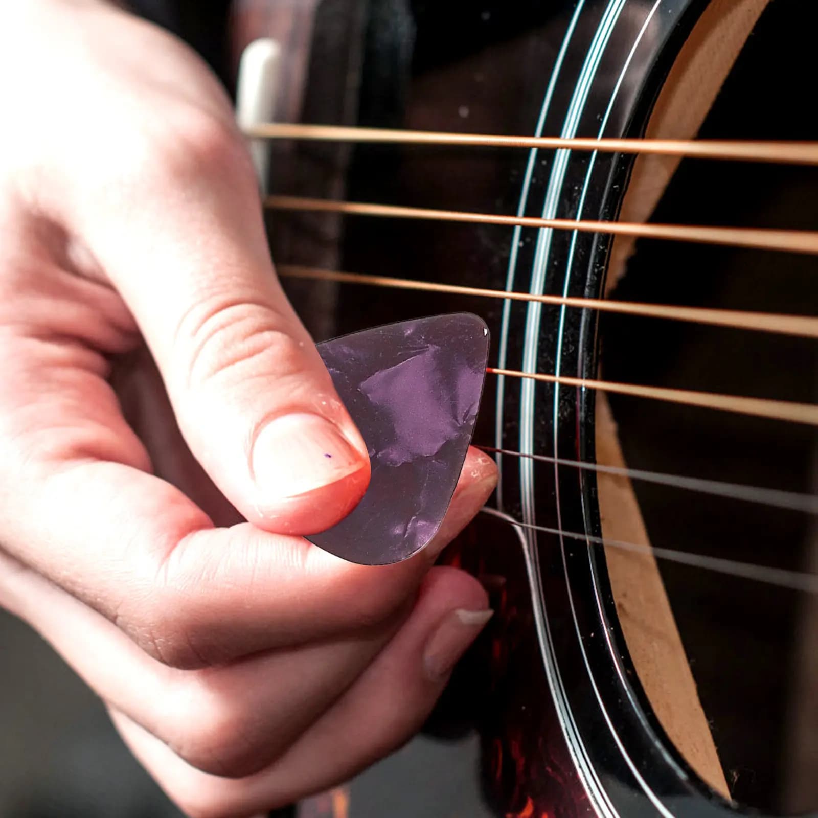 Set Portaplettro per Chitarra in PU Rame, Portachiavi Portatile, Piccola Custodia per Plettri, Set Accessori per Chitarra, Piccoli Plettri per Ukulele