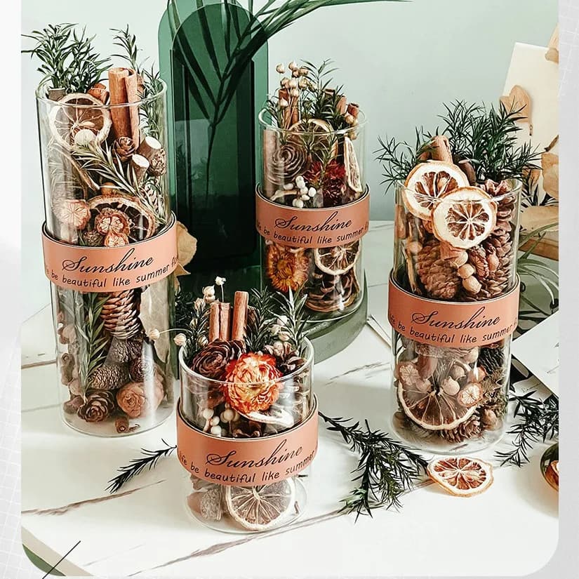 Natural Cinnamon Stick Diffuser & Dried Flower Aroma Diffuser for Indoor Decor Bathroom Air Freshener Creative Housewarming Gift