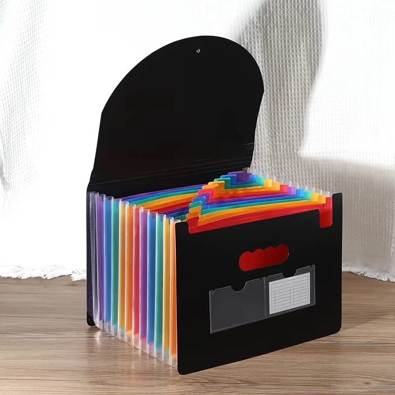 Organizzatore per Documenti a 13/25 Tasche, Cartella Espandibile a Fisarmonica, Scatola Portadocumenti Portatile Colorata per Carta/Fatture/Recibbi/Documenti
