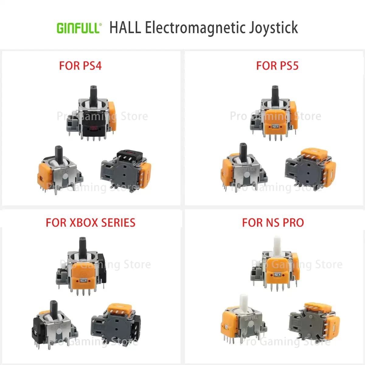 GINFULL L'ultima versione Joystick ad effetto Hall per PS5 NS PRO Modulo sensore stick analogico 3D per Ps4 per controller Xbox One