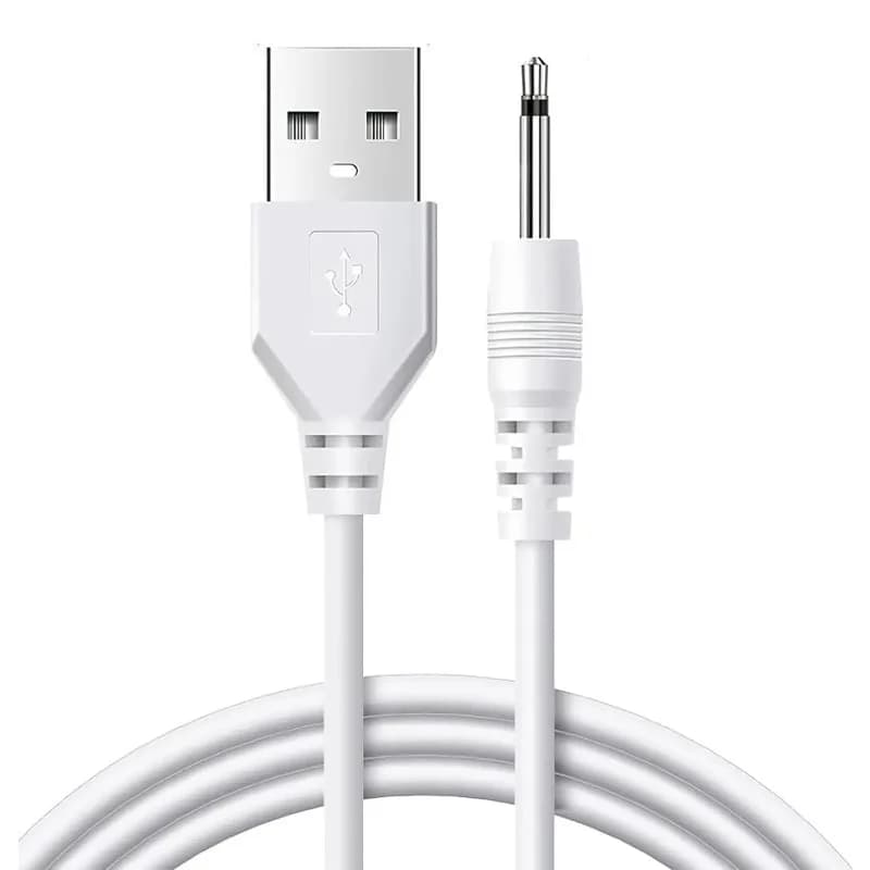 Cavo di alimentazione da USB a DC 2,5 mm da 1 m per vibratore, cavo di ricarica mono per giocattoli per adulti ricaricabili, piccoli ventilatori e altoparlanti