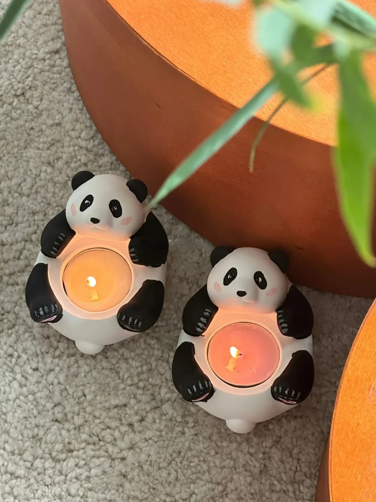 Shinymomo Cute Cartoon Giant Panda Aromatherapy Candle Holder Home Decorations Tabletop Ornaments New Classical Design
