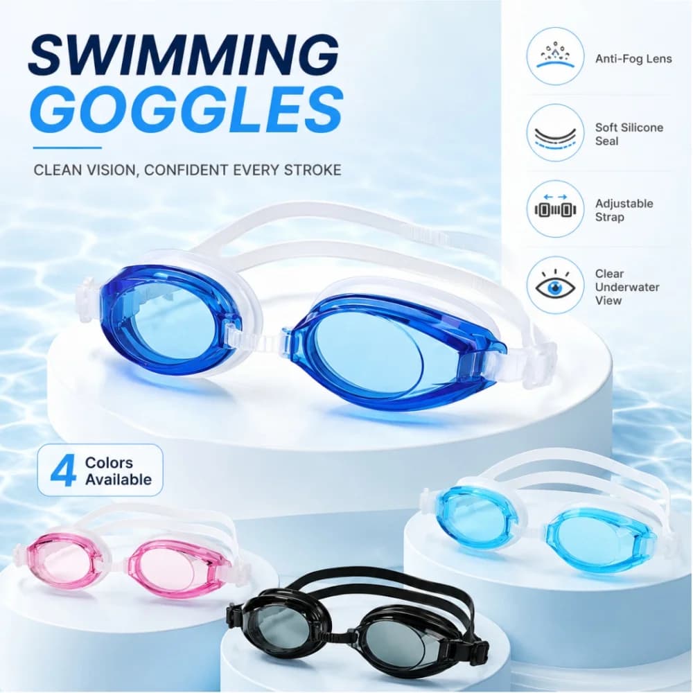 Professional Swim Glasses Waterproof No Leaking UV Protection Soft Silicone Seal Adult Water Sports Eyeglasses
