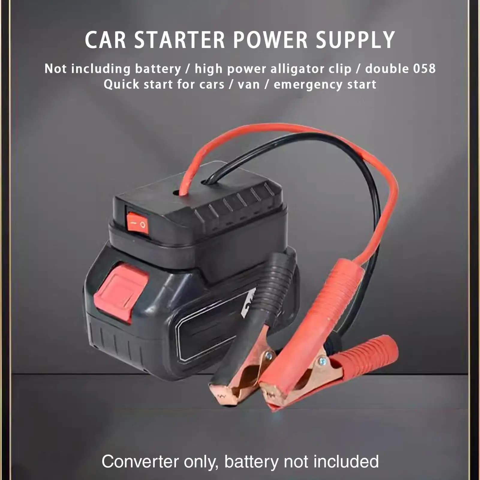 Jump Starter Jump Box Lithium Battery USB Powerful Car Battery Converter Compact Power Pack For Emergency Vehicle Starting