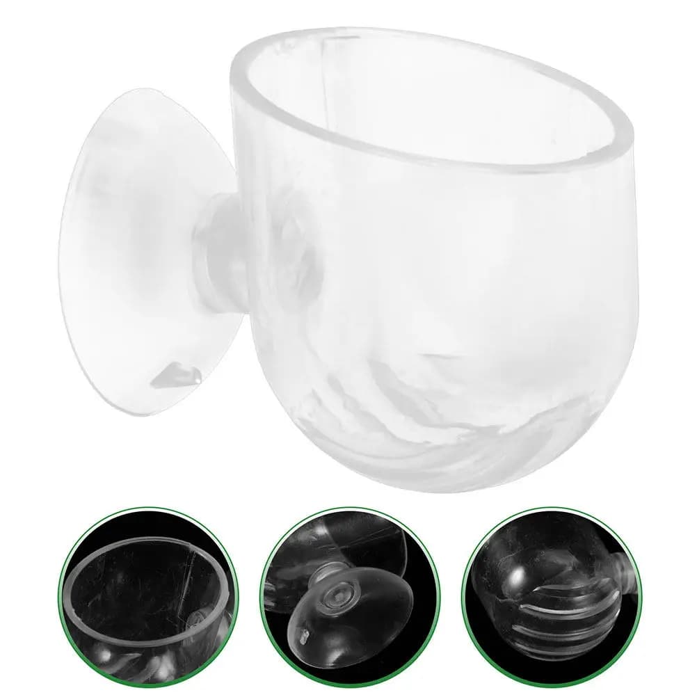 Set di 6 Vasi Sospesi per Acquario, Supporti per Piante Idroponiche, Contenitori per Piante d'Acqua con Ventosa per Coltivazione di Piante Acquatiche