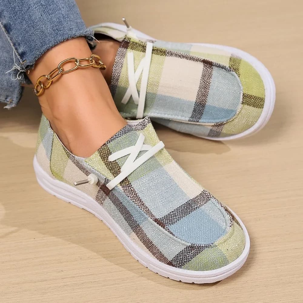 Scarpe di tela Donna Sneakers piatte slip-on leggere Mocassini estivi in tessuto traspirante da donna Espadrillas di design Scarpe di lusso