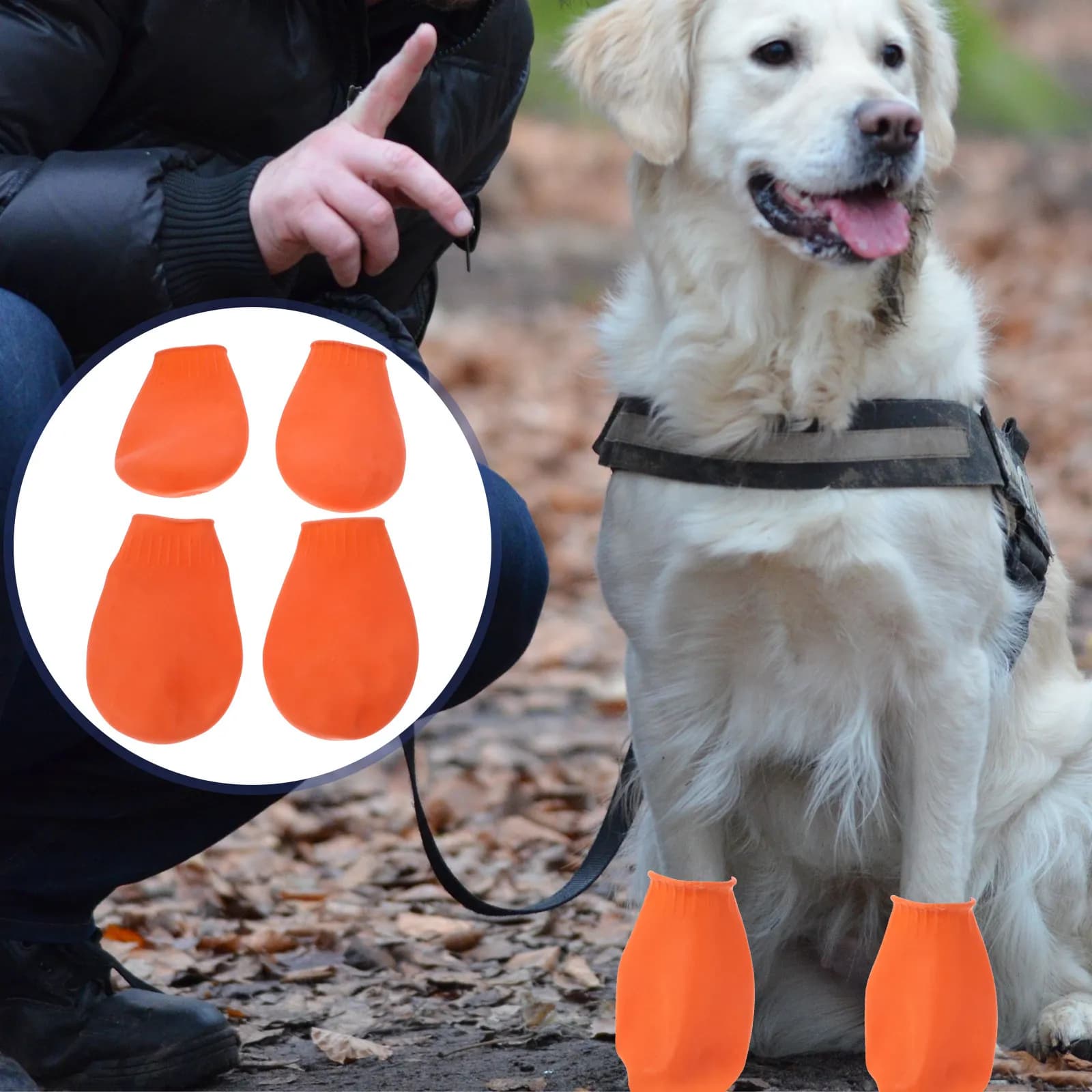 4 Pezzi Scarpe Impermeabili per Cani Taglia Piccola, Stivali Antiscivolo da Esterno per Cani, Proteggono le Zampe da Neve, Sabbia e Ghiaia, Mantengono le Zampe Calde, Asciutte e Pulite