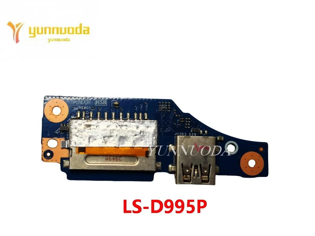 LS-D995P per Dell Inspiron 15 7466 7566 7567 7467 Laptop USB Jack SD Card Reader Board testato buono