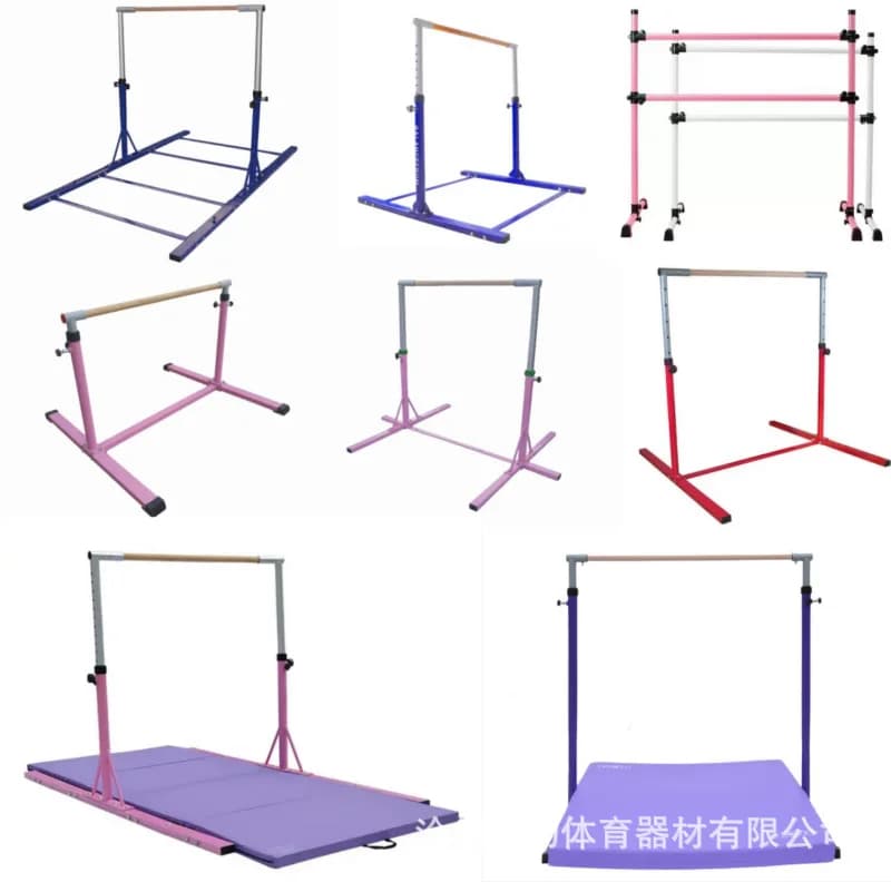 Direct export: Fitness structure for children with leg press and horizontal bar, for indoor training, tractions and horizontal bars