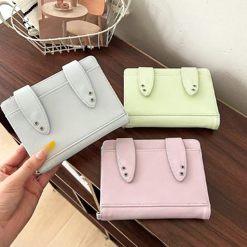Korean New Style Cute Travel Wallet Multi Card Slots Passport Wallet Document Bag Large Capacity Credit Card Holder Wallet Purse