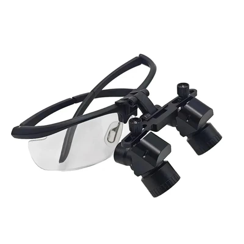 Lenti d'ingrandimento dentali 5x con montatura a testa, lente d'ingrandimento con luce LED da 5W, per chirurgia ortopedica ed esame orale