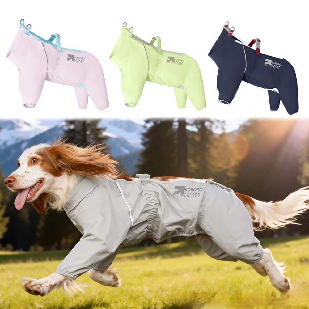 Pantaloni Impermeabili Antipolvere per Cani, Leggings Leggeri Anti-Fango per Esterni, Copertura Regolabile per la Pancia, Abbigliamento Antisporco per Animali Domestici