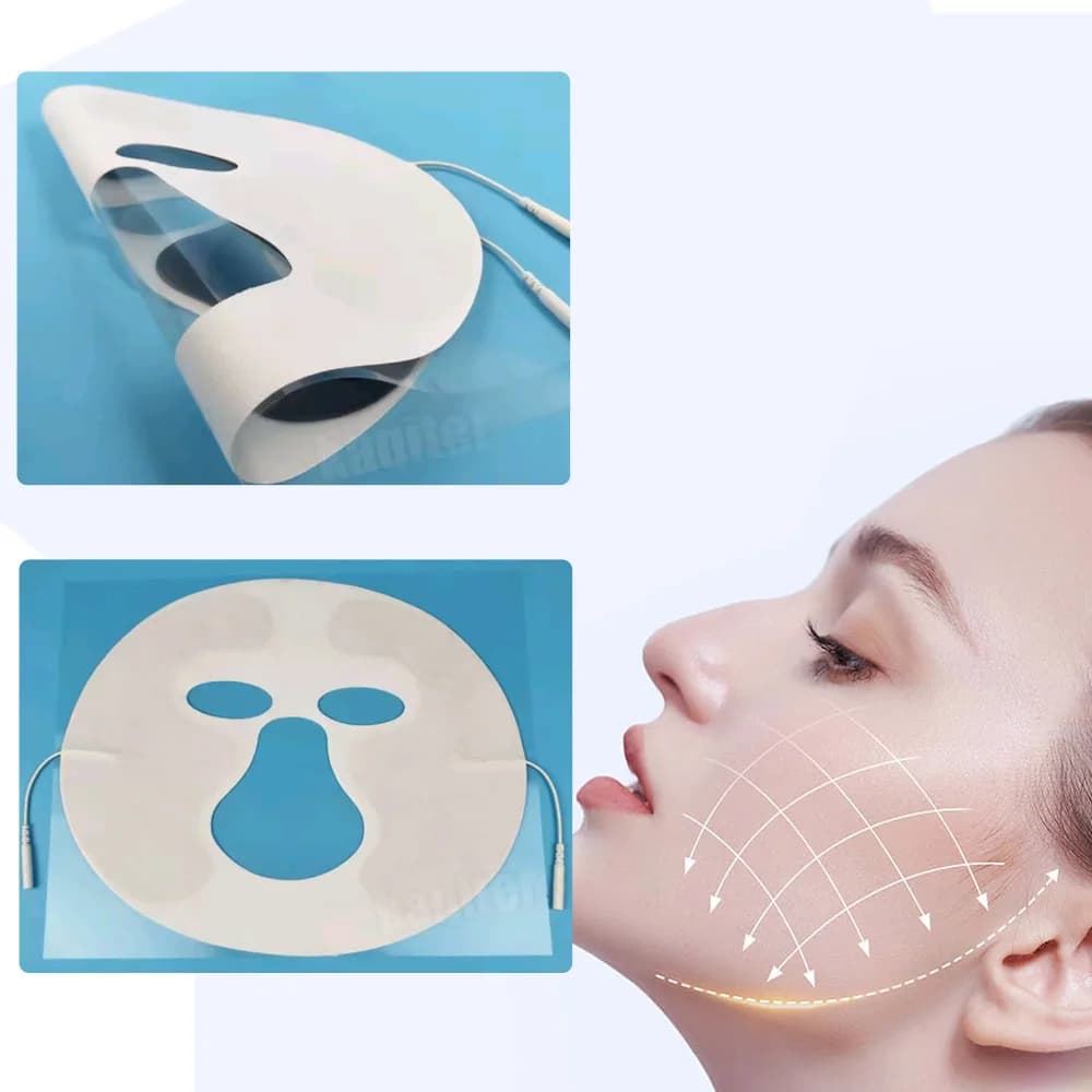 1pc Facial Skin Mask Non-woven Self Adhesive Electrode Pad for TENS EMS Electric Face Massager Machine Acupuncture Care Tool