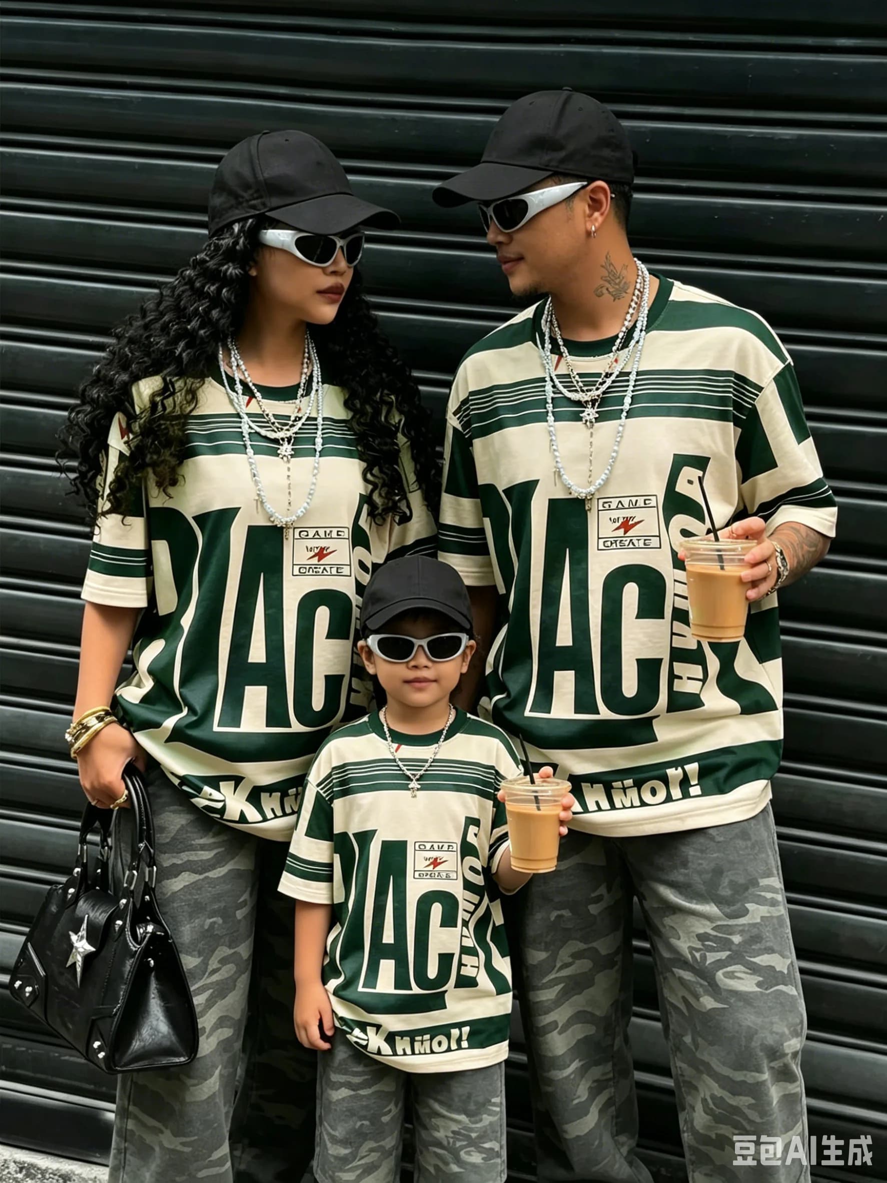 Summer Casual Round Neck Short Sleeve Letter Print Simple T-Shirt Daily Wear Graphic Round Neck T-shirt Family Matching Tops Tee