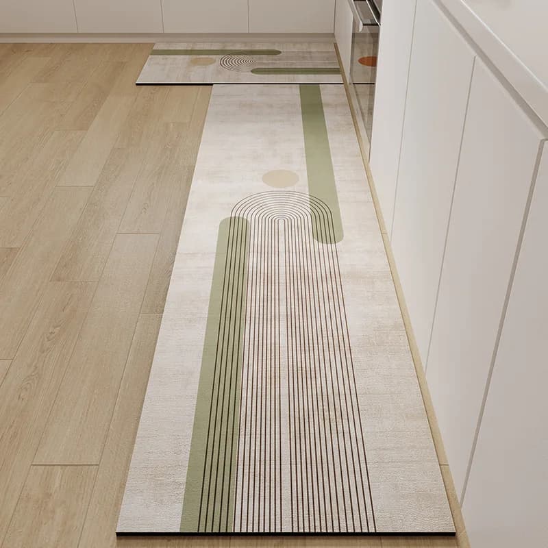 Tappetino in terra diatomea geometrica minimalista per tappetino antiscivolo per uso domestico, tappetino da cucina per assorbimento d'acqua e antigoccia