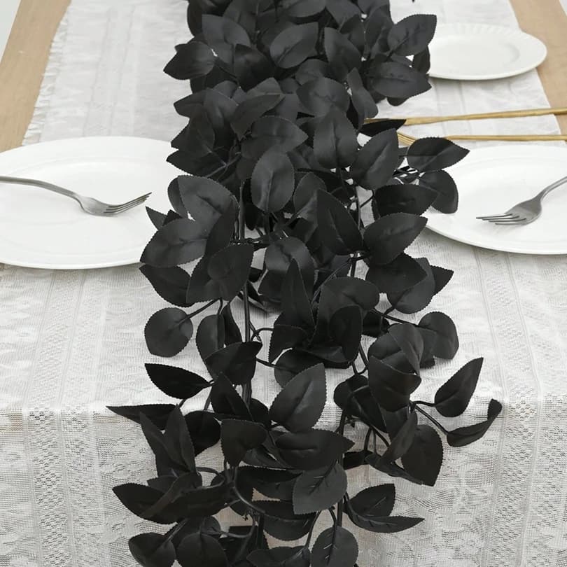 Piante artificiali Foglie Viti Rattan Halloween Natale Matrimonio Decorazioni per la stanza della casa Giardino esterno Cortile Accessori fai da te