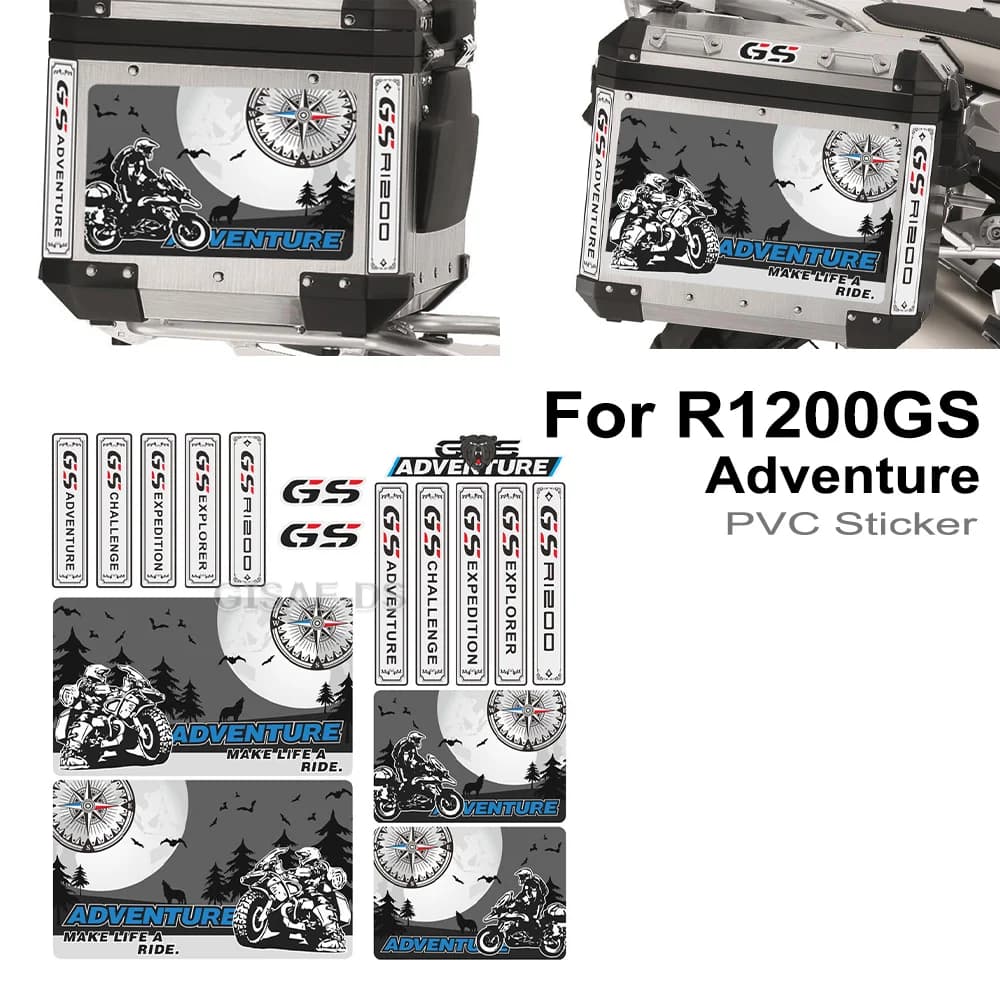 Per BMW R1200GS R 1200 GS GSA Adventure Custodie per bagagli Tronco Moto R1200GS Adesivi Protezione Decal Kit