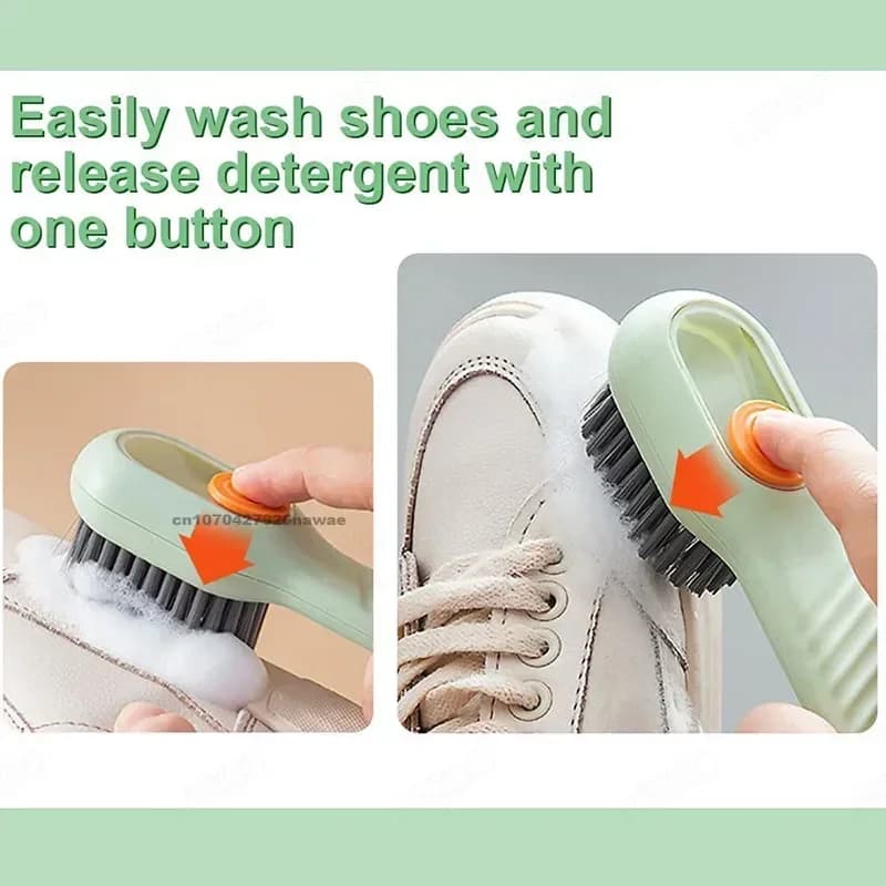 detergente per spazzole per scarpe lucidante Aggiungi liquido automatico Spazzola per pulizia Set di gadget Spazzola per scarpe Lavanderia a setole morbide per uso domestico