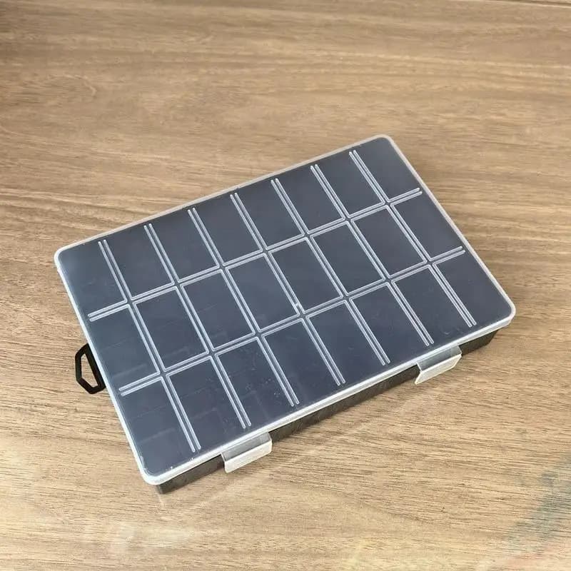 Contenitore con 24 Scomparti, Scatola di Plastica per Gioielli, Organizzatore per Orecchini, Perline e Viti, Contenitore per Casa e Esposizione