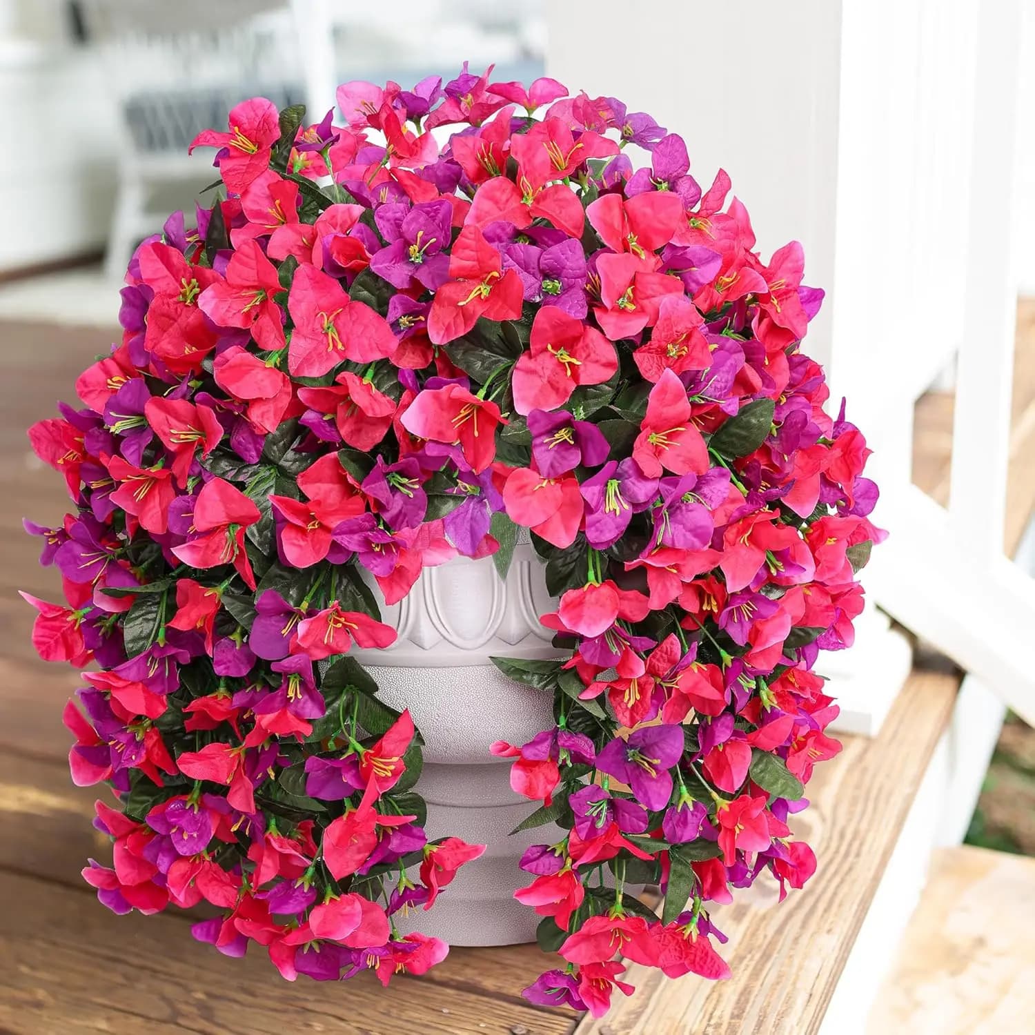 Fiori Artificiali Rampicanti di Bouganville per Ghirlande Nuziali, Decorazioni per la Casa, San Valentino, Giardino, Parete, Arco, Regalo Fai-da-Te