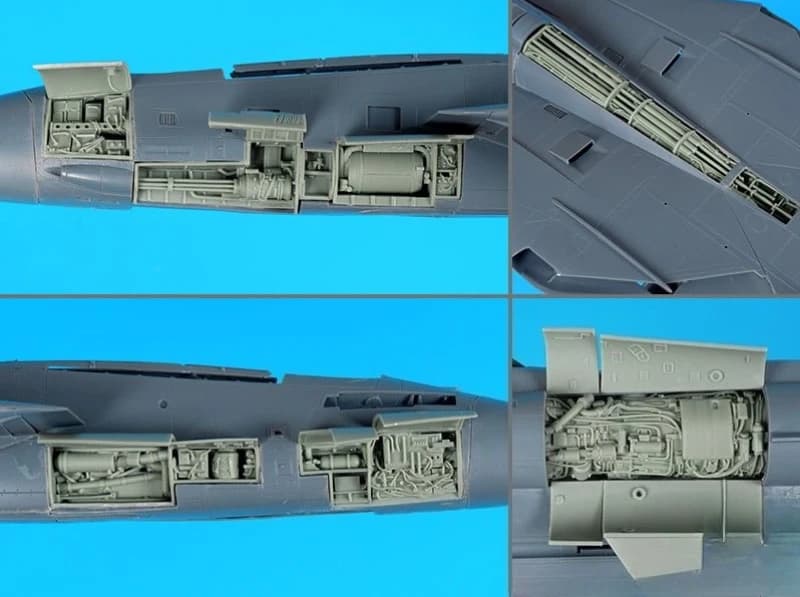Parti di aerei in resina pressofusa in scala 1/48 Modello assemblato Kit F-14 D Accessori Modello Grande set Smontato e non verniciato