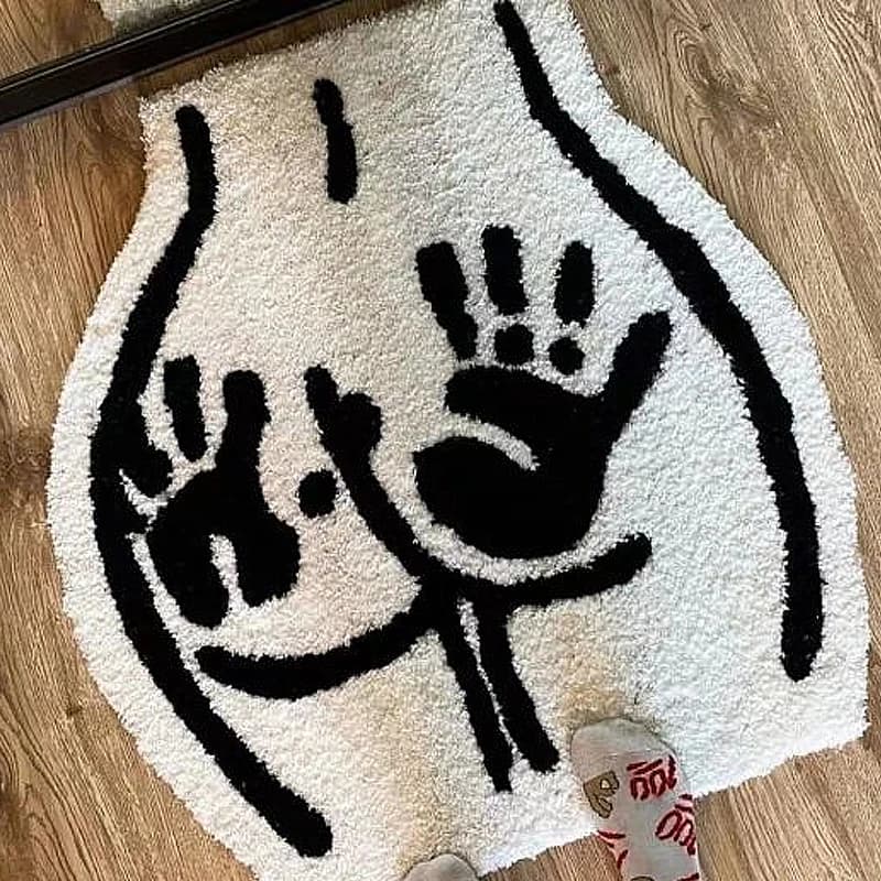 Tappeto culo culo morbido tappeto trapuntato per bagno antiscivolo assorbe acqua peluche fatto a mano galleggiante camera da letto cucina WC tappeto