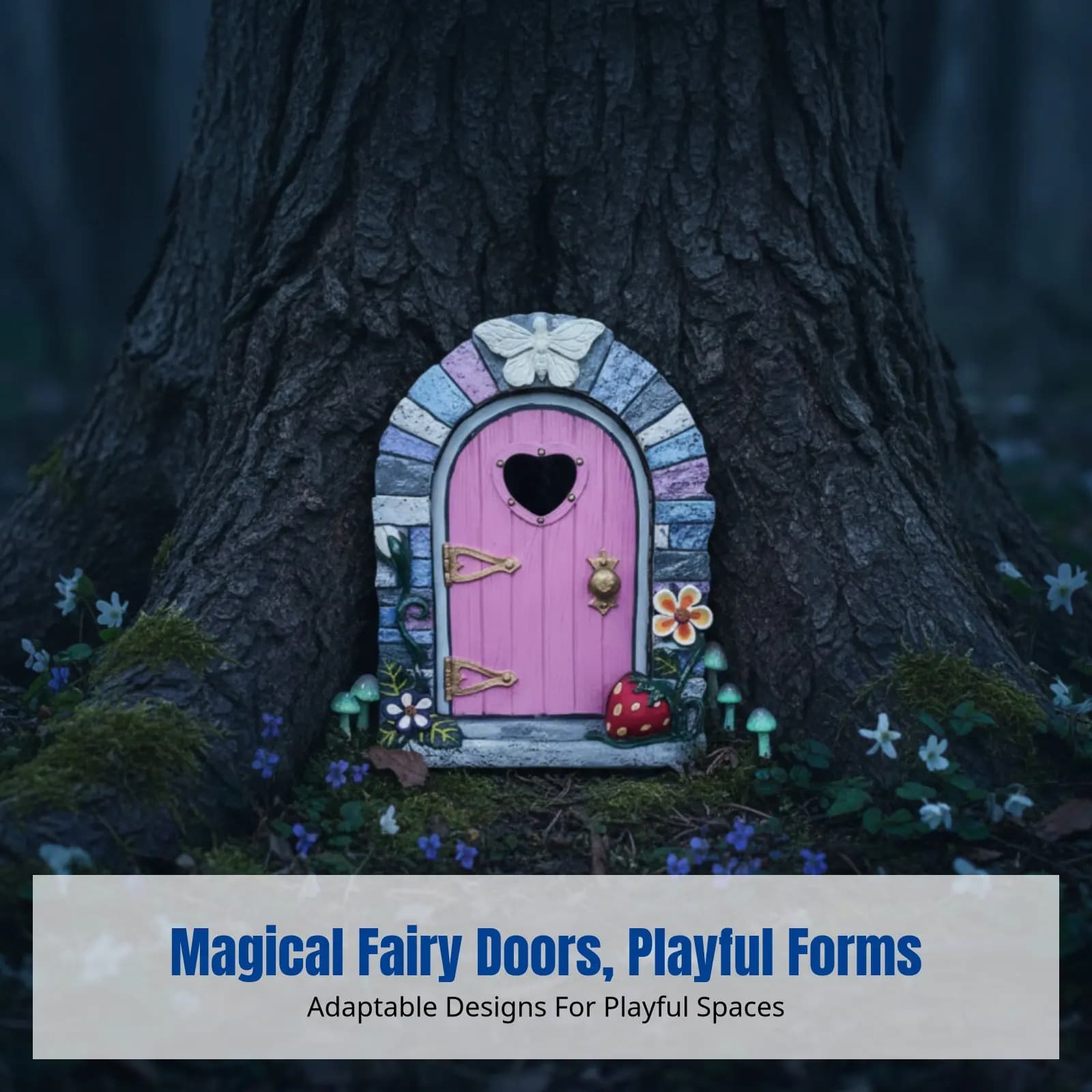 Porta delle fate in legno, decorazione creativa da giardino, miniatura di casa magica, decorazione da scrivania