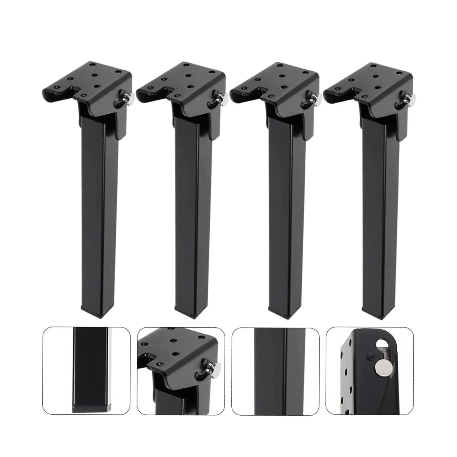 4 gambe per tavolo pieghevoli, regolabili, multifunzione, stabili, per comodini, tavoli laterali, forniture per scrivania