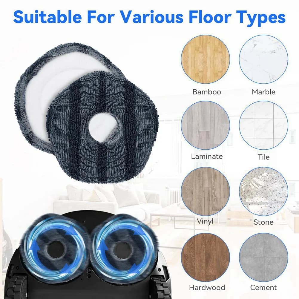Kit di accessori di ricambio A25I per aspirapolvere robot X10 Pro Omni: tampone per mocio, sacchetto per la polvere, spazzola a rullo, filtro, spazzola laterale