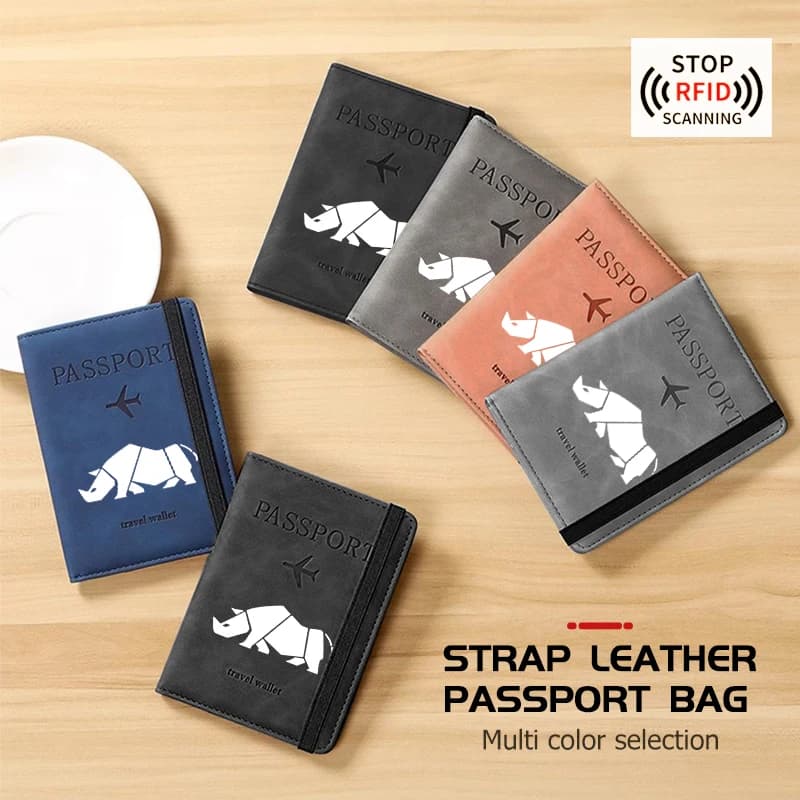 Car RFID Passport Clip Pocket PU Leather Passport Wallet Holder For Suzuki Jimny jb35 jb74 jb43 jb53 jb64
