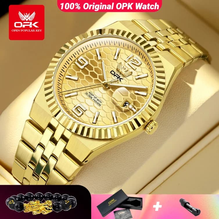 OPK 8186 Business Men's Watch Waterproof Stainless Steel Watch Automatic Quartz Men's Watch With Date