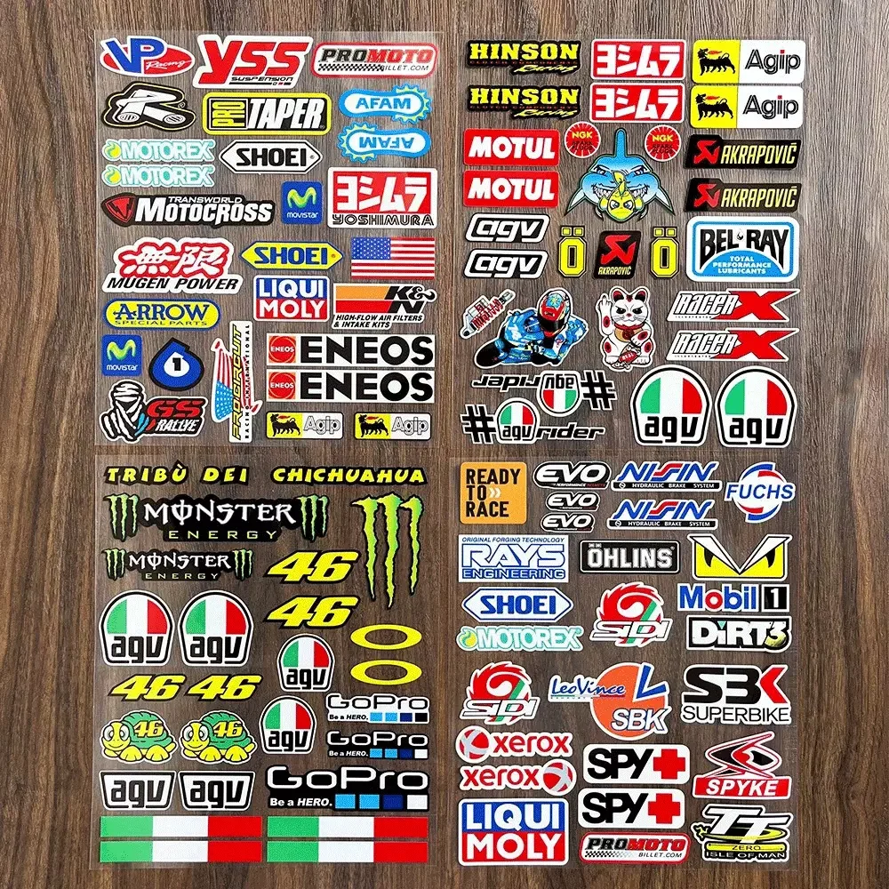 Adesivi Riflettenti per Sponsor, Decorazioni per Auto, Moto, Scooter, Biciclette, Paraurti, Caschi, Bauletti e Modifiche Auto