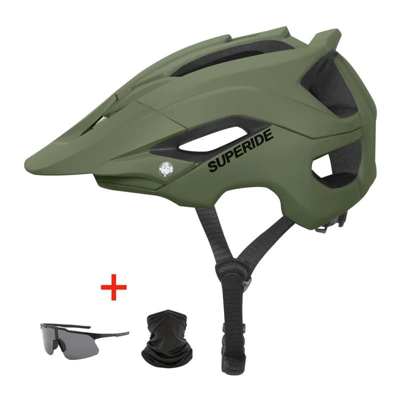 Casco da bicicletta SUPERIDE Outdoor DH MTB Casco da mountain bike da strada modellato integralmente Casco da ciclismo da corsa ultraleggero