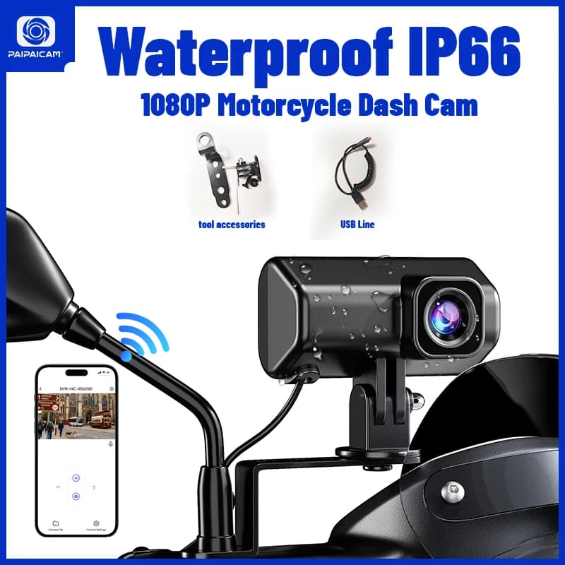 Accessori Moto 1080P Telecamera per moto DVR Para IP66 Telecamera sportiva impermeabile WiFi Dash Cam Videoregistratore di guida impermeabile