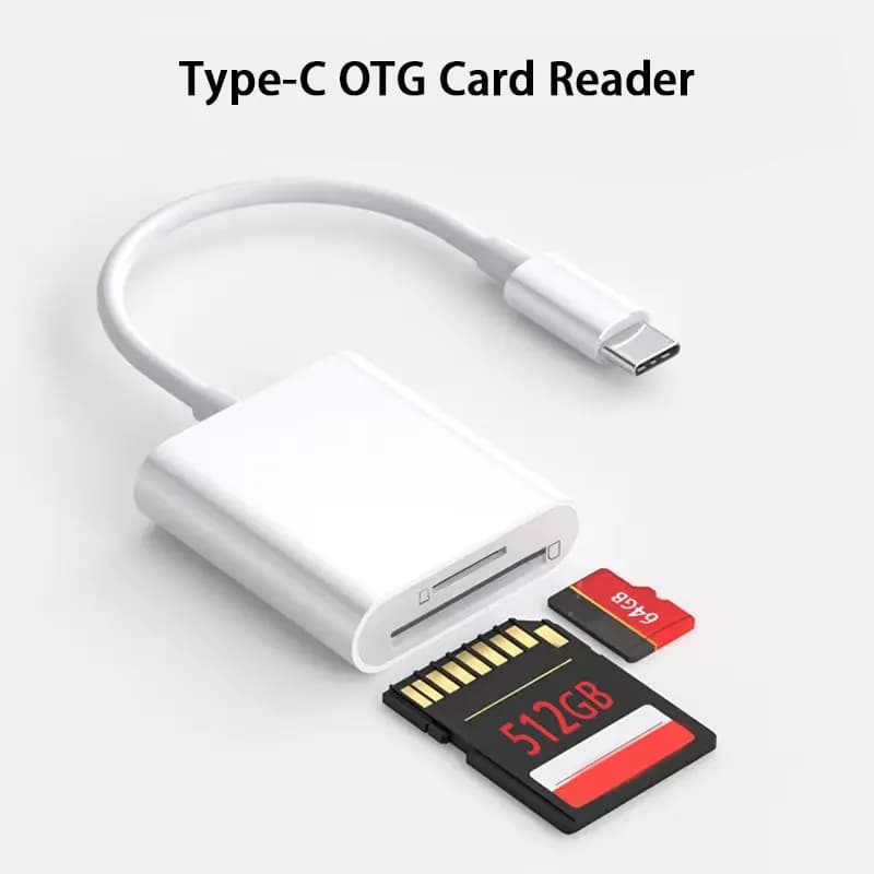 Lettore di schede USB C 2 in 1 Convertitore di memoria OTG SD TF per iPad Pro MacBook Tablet Smartphone Dispositivo di trasferimento rapido dei dati