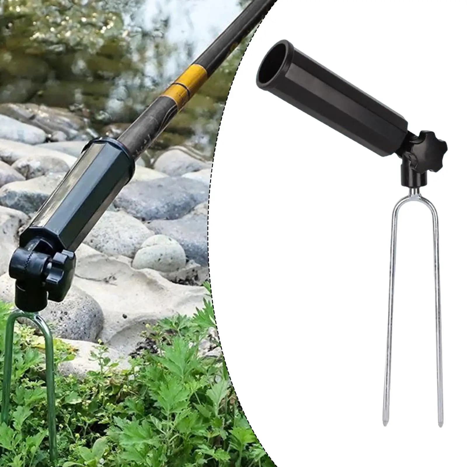 Supporto per canna da pesca portatile Supporto per canna da pesca regolabile Supporto per punte a terra per la banca di pesca alla carpa o la spiaggia