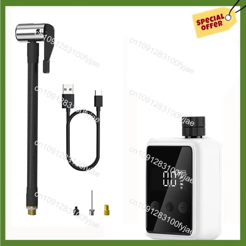 August Mini Pompa da bicicletta portatile Pompa da 150PSI con manometro PSI digitale Gonfiatore per pneumatici per bici da strada MTB per moto